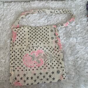 Free People Floral Star Polka Dot Shopping Bag Tote Reusable